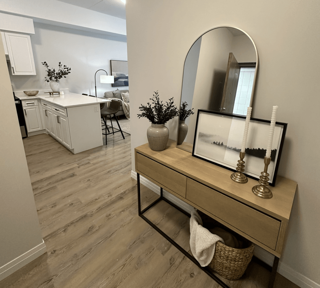 Entry + View into Living Room