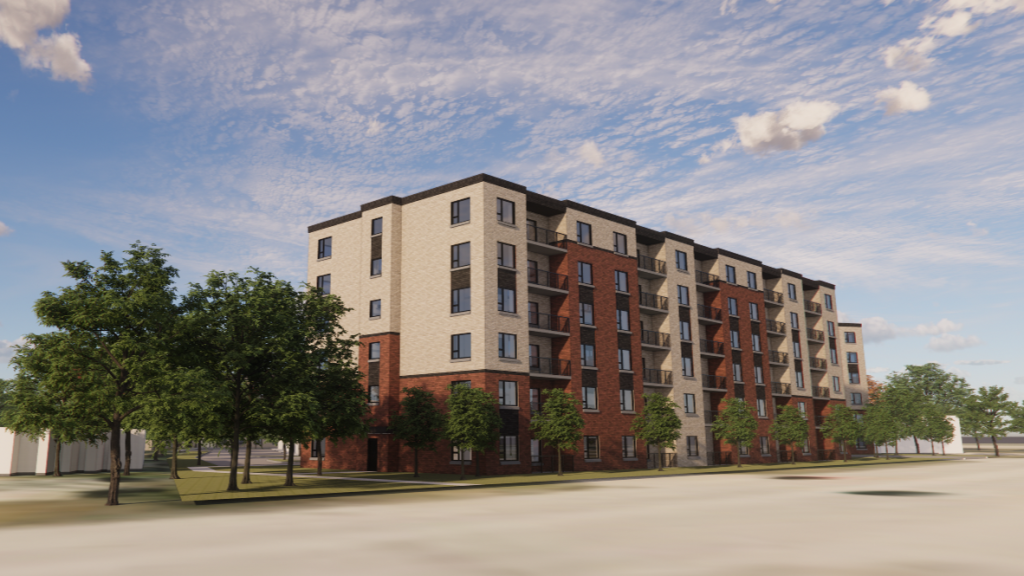 Render of the London Road Apartments in Sarnia